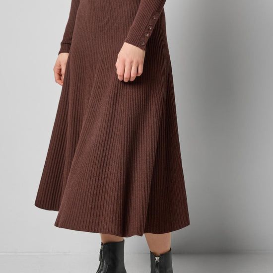 Flared Knit Skirt in color Java Image A1
