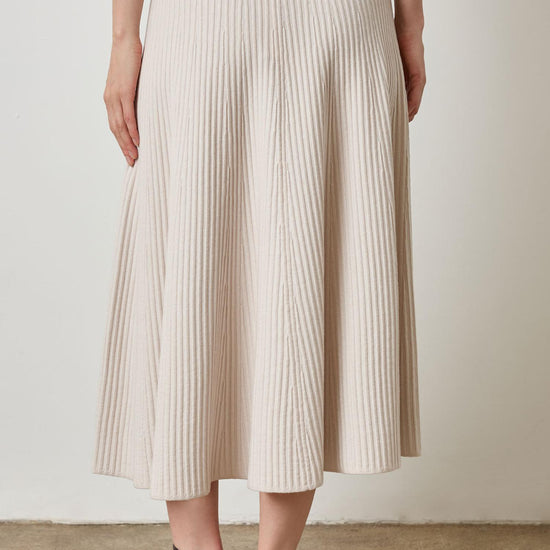 Flared Knit Skirt in color Mist Image A2