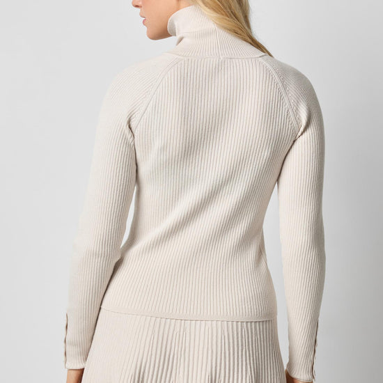 Slim Rib Turtleneck in color Mist Image A2