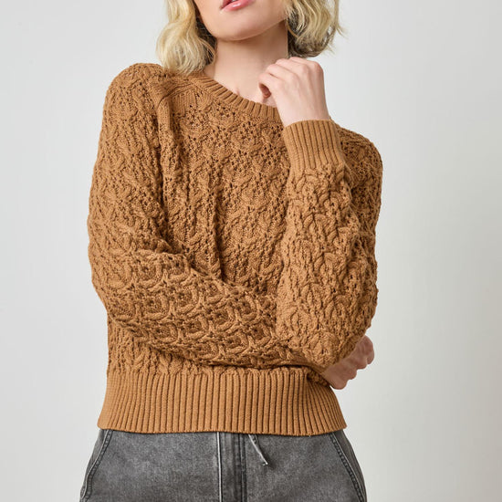 Easy Sleeve Raglan Sweater in color Cork Image A1