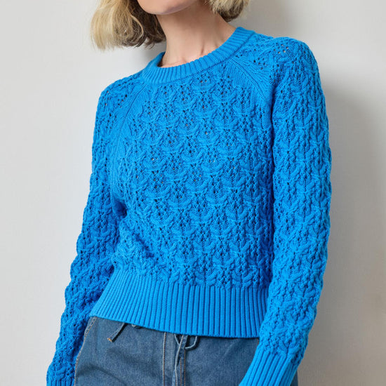 Easy Sleeve Raglan Sweater in color Dutch Blue Image A1