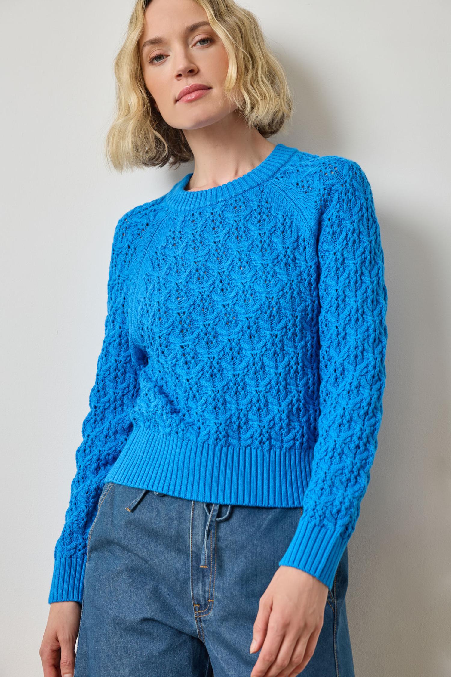 Easy Sleeve Raglan Sweater in color Dutch Blue Image A1