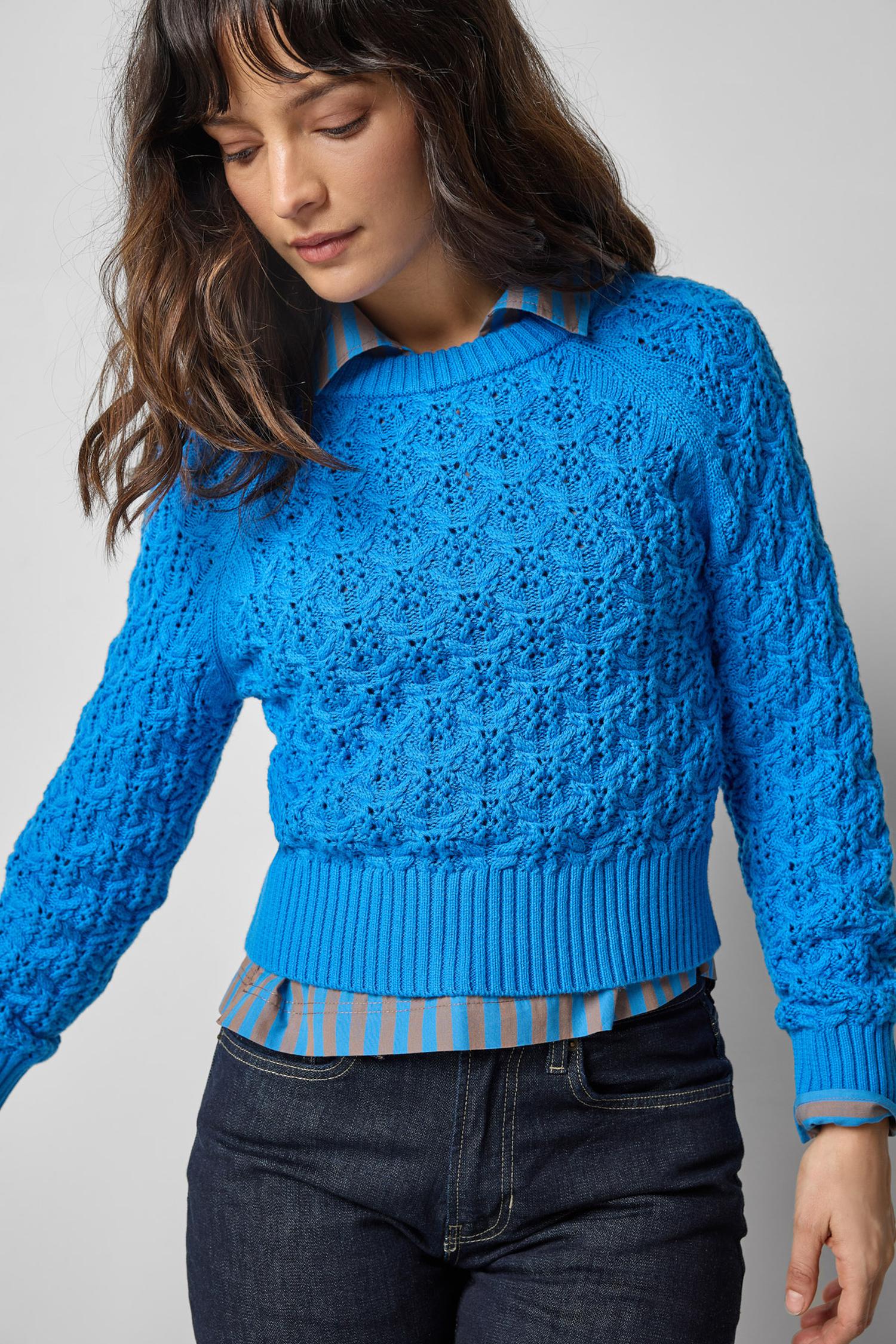 Easy Sleeve Raglan Sweater in color Dutch Blue Image A3