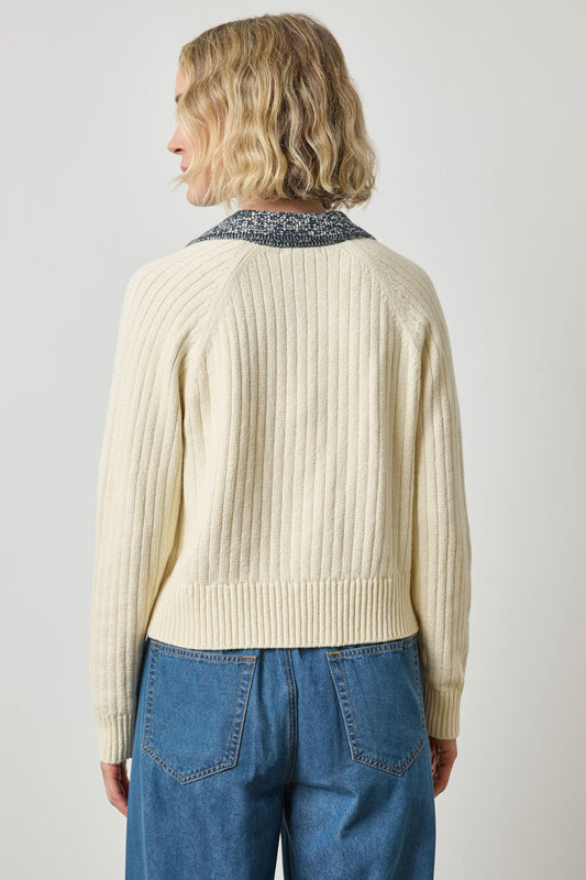 Marled Henley Sweater in color Magnolia Image A2