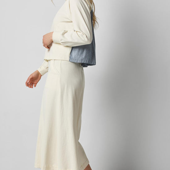 Drawcord Paneled Skirt in color Magnolia Image A0