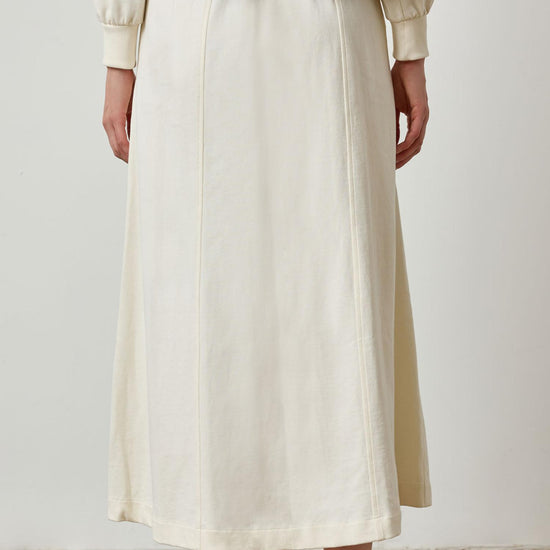 Drawcord Paneled Skirt in color Magnolia Image A2