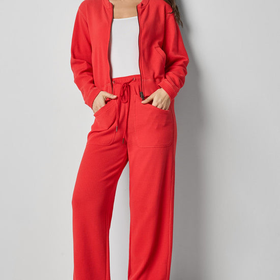 Bomber Zip Cardigan in color Fiesta Image A0