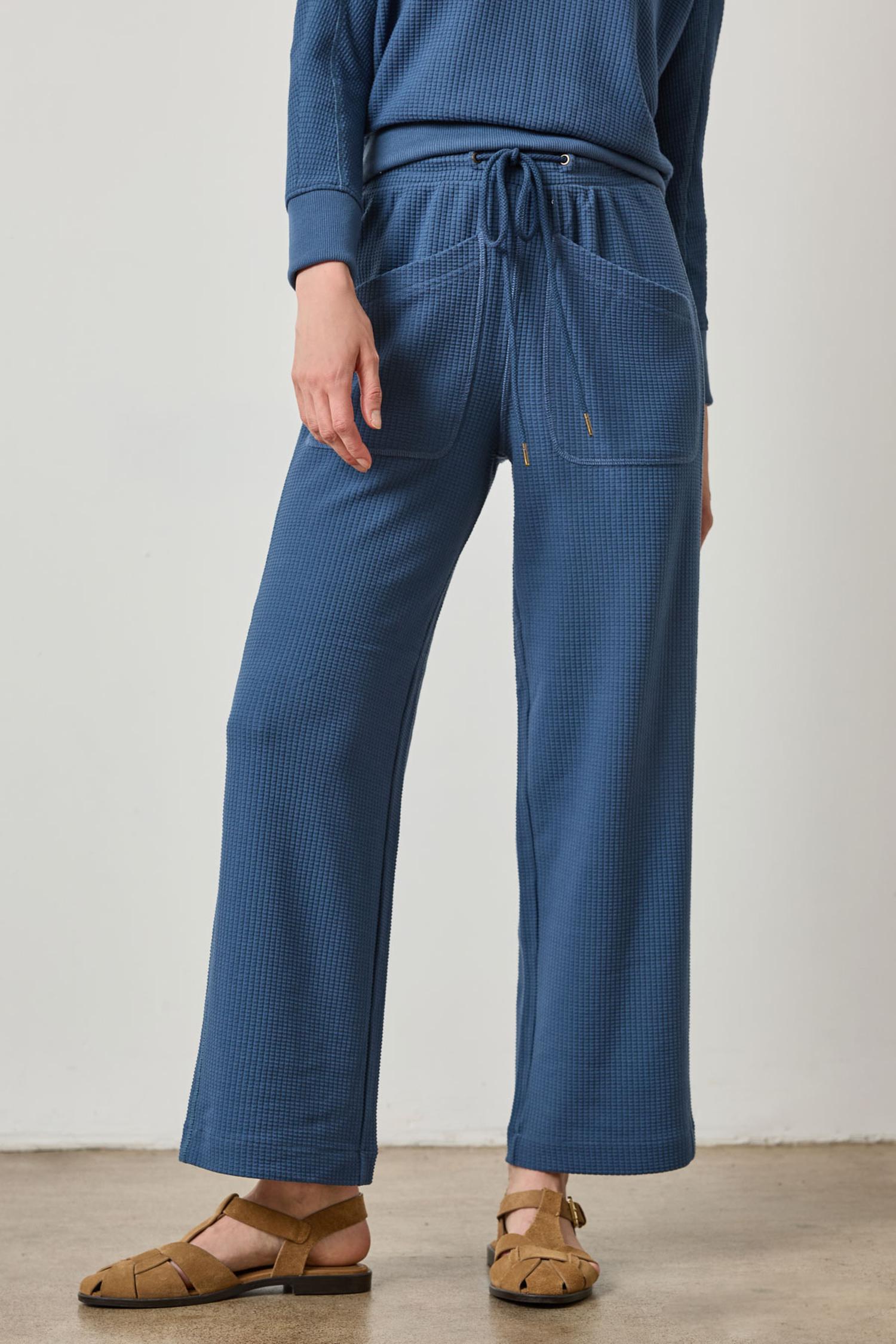 Patch Pocket Straight Leg Pant in color Ink Image A1
