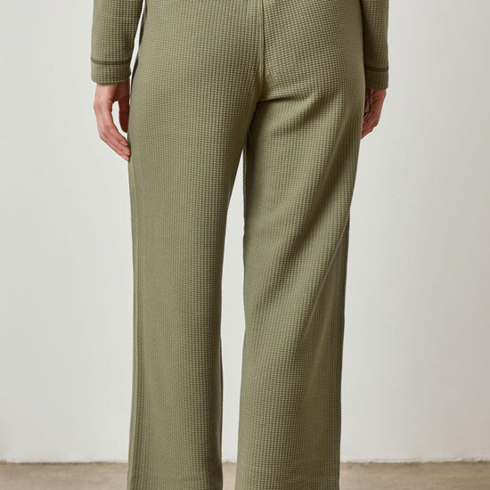Patch Pocket Straight Leg Pant in color Matcha Image A2