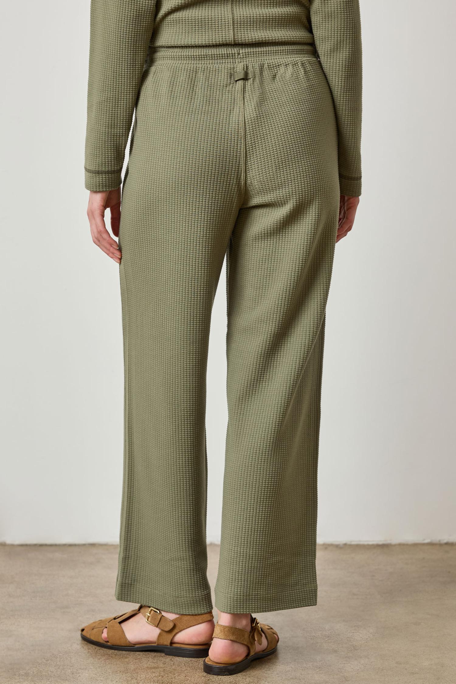 Patch Pocket Straight Leg Pant in color Matcha Image A2
