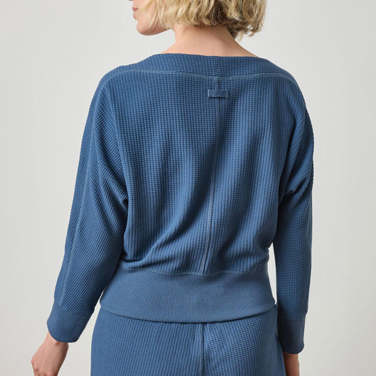 Rib Trim Seamed Top in color Ink Image A2