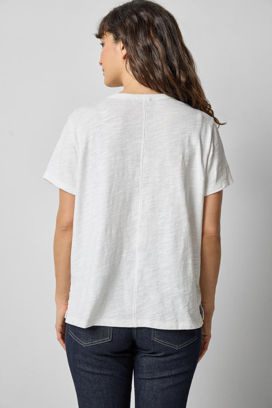 Relaxed Boyfriend Tee in color White Image A2