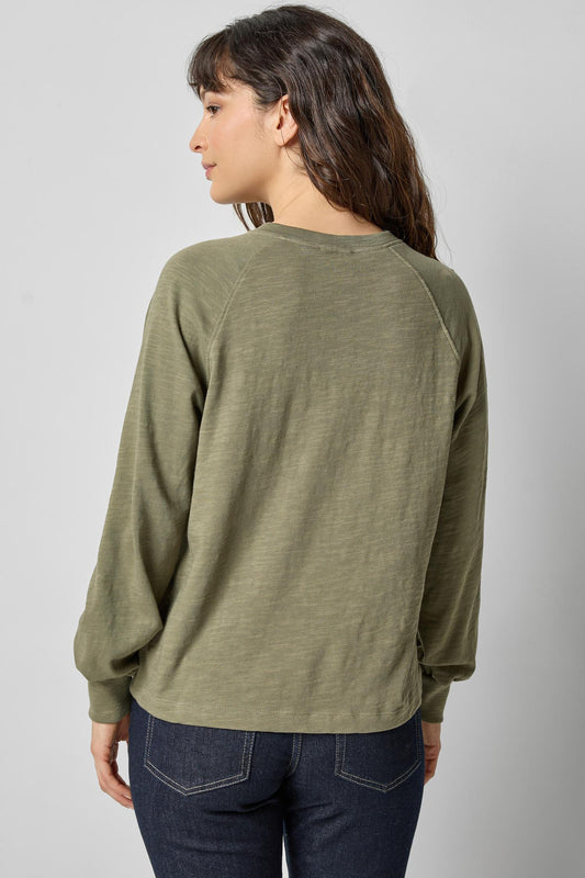 Full Sleeve Henley in color Matcha Image A2