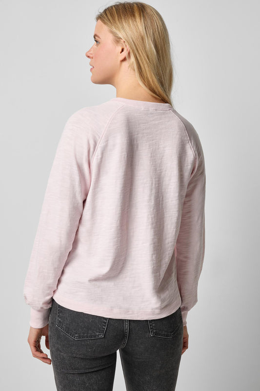 Full Sleeve Henley in color Petal Image A2