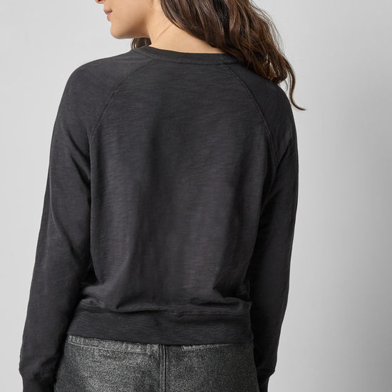 Raglan Sleeve Graphic Tee in color Black Graphic Image A2