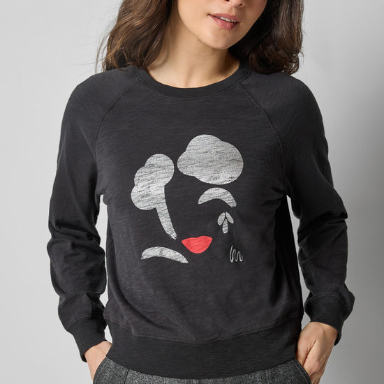 Raglan Sleeve Graphic Tee in color Black Graphic Image A3