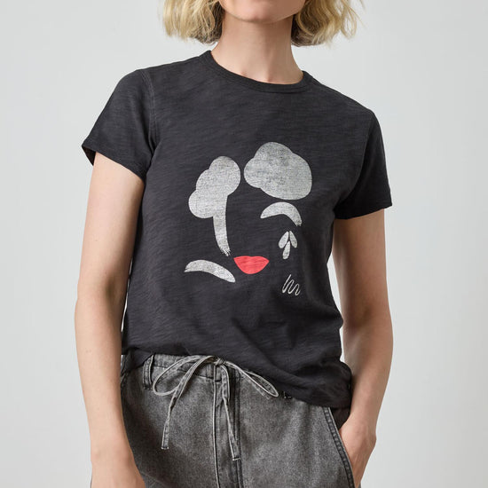 Short Sleeve Graphic Tee in color Black Graphic Image A1