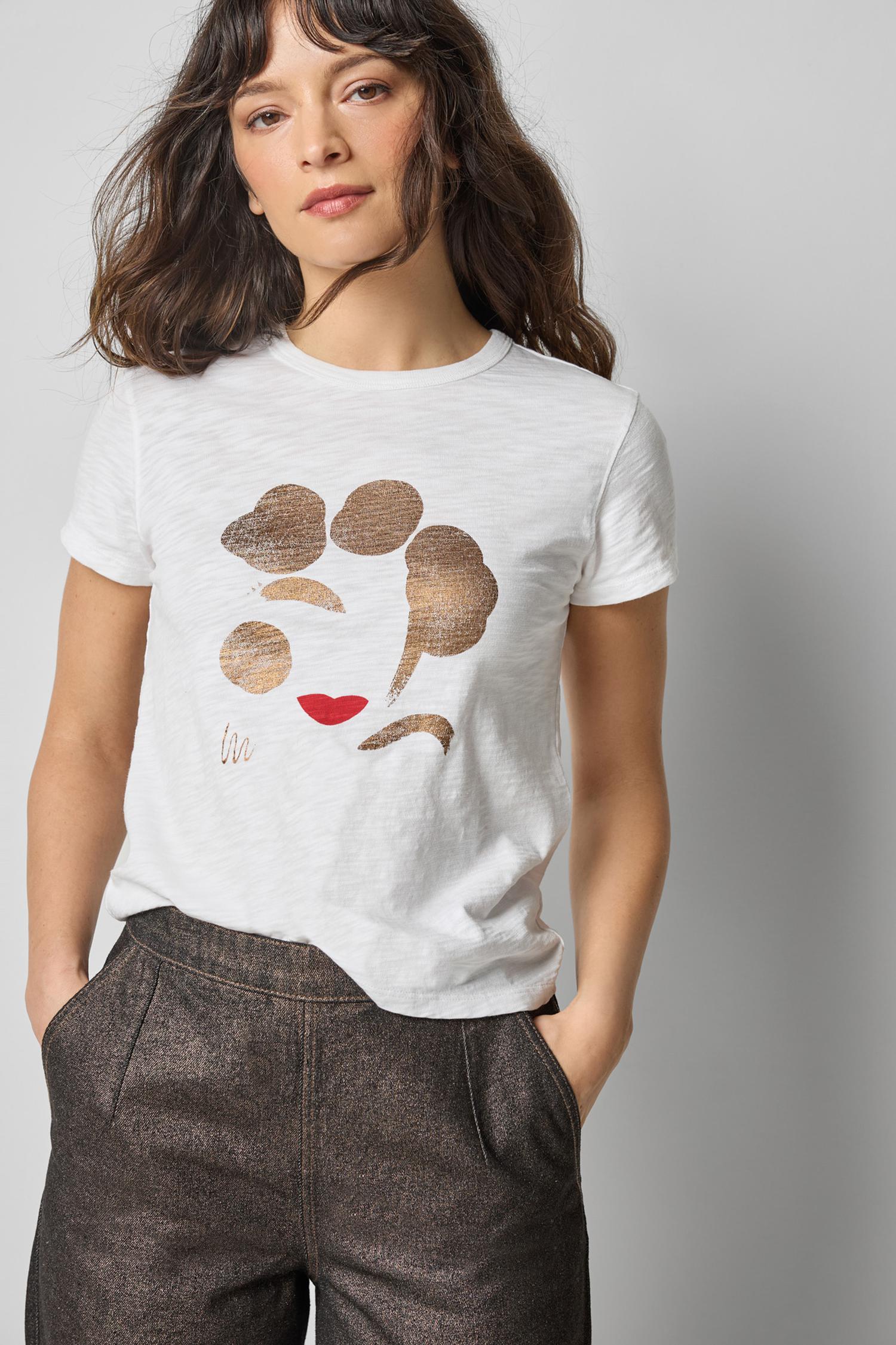 Short Sleeve Graphic Tee in color White Graphic Image A1