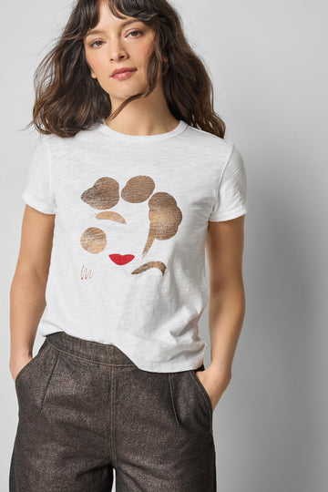 Short Sleeve Graphic Tee in color White Graphic Image A1