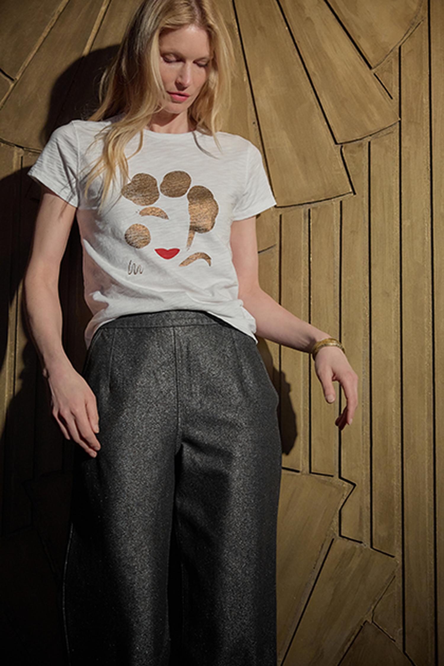 Short Sleeve Graphic Tee in color White Graphic Image C0