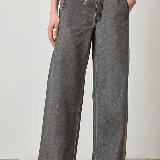 Denim Straight Leg Drawcord Pant in color Grey Denim Image A1