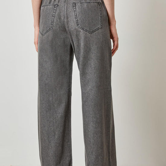 Denim Straight Leg Drawcord Pant in color Grey Denim Image A2