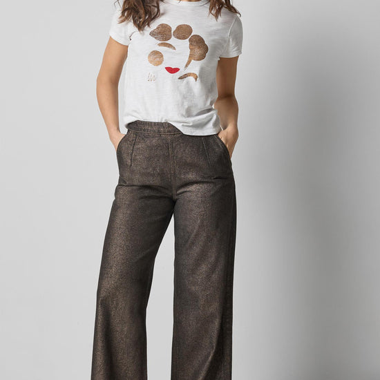 Metallic Pant in color Copper Denim Image A0