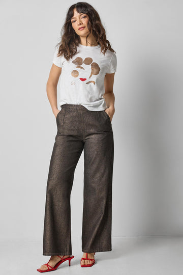 Metallic Pant in color Copper Denim Image A0