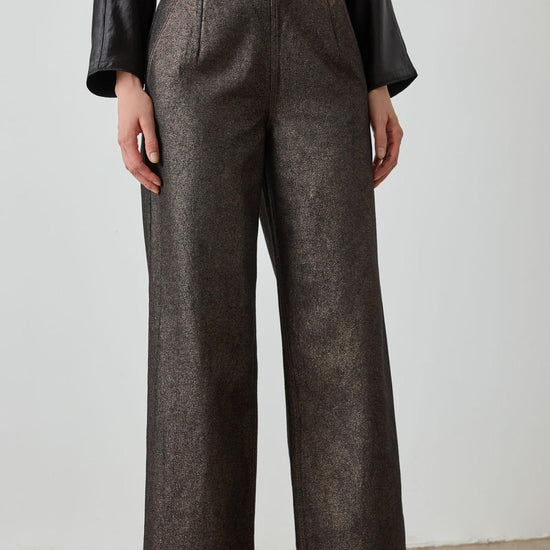 Metallic Pant in color Copper Denim Image A1