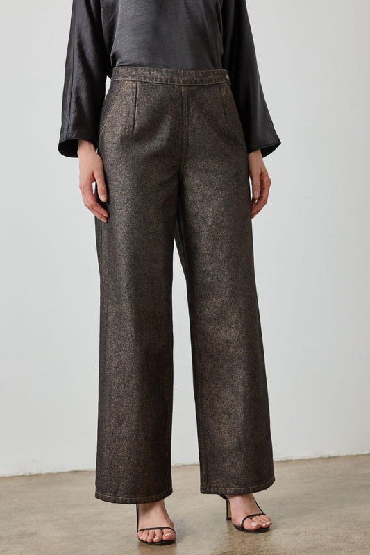 Metallic Pant in color Copper Denim Image A1
