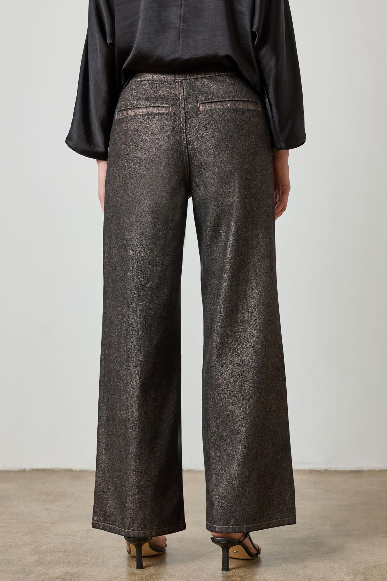 Metallic Pant in color Copper Denim Image A2