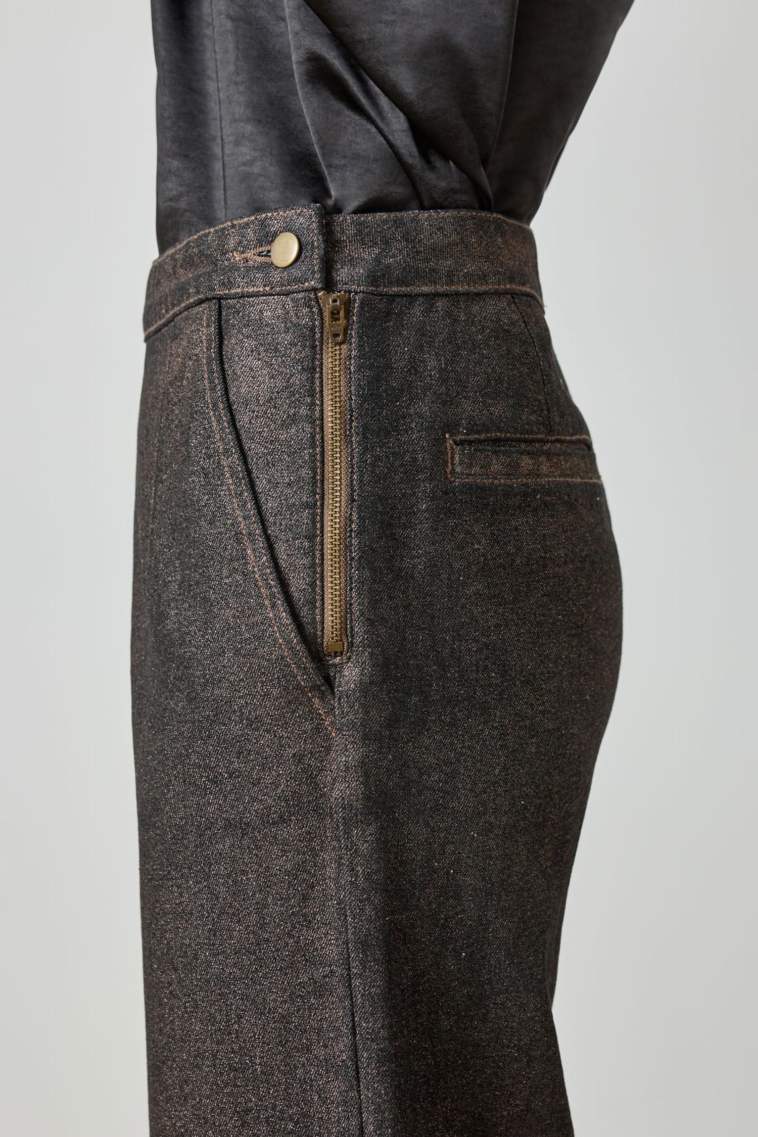 Metallic Pant in color Copper Denim Image A5