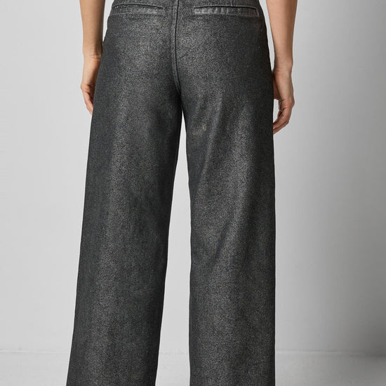 Metallic Pant in color Silver Denim Image A2