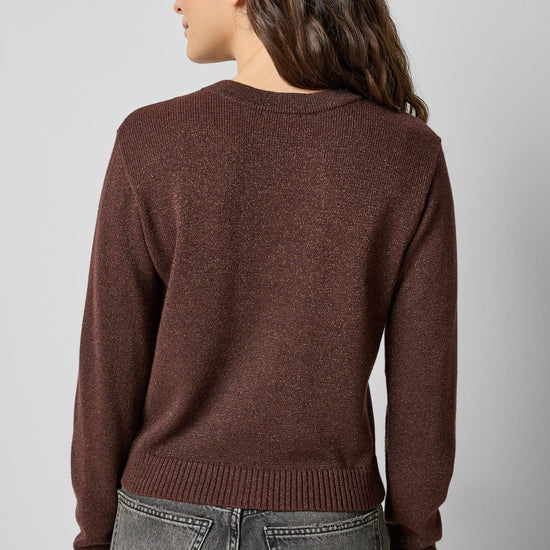 V-Neck Cardigan in color Java Sparkle Image A2