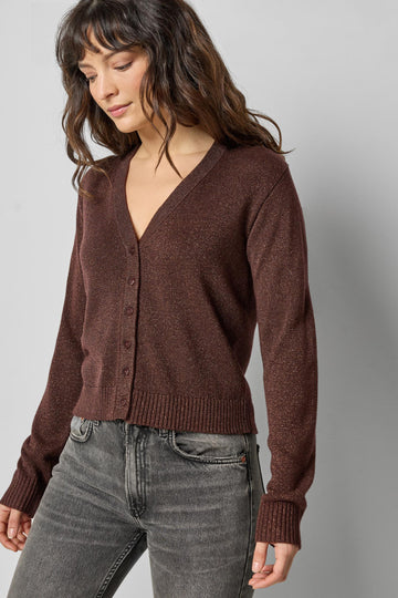 V-Neck Cardigan Womens Sweater Java Sparkle A3