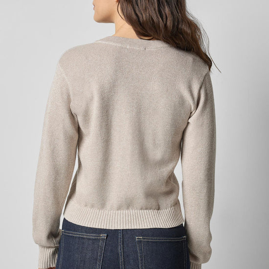 V-Neck Cardigan in color Mist Sparkle Image A2