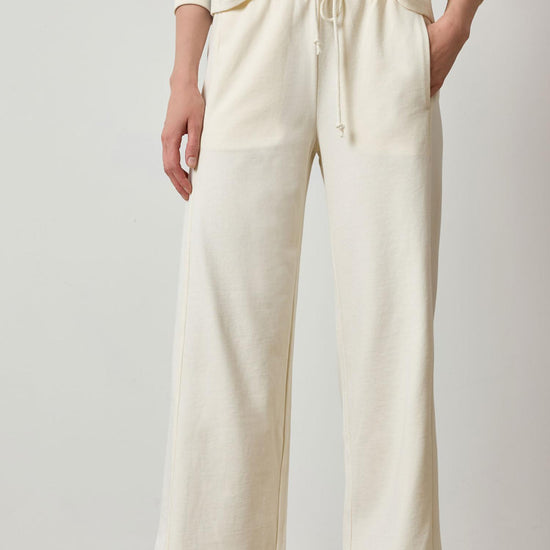 The Drawcord Wide Leg Pan in color Magnolia Image A1