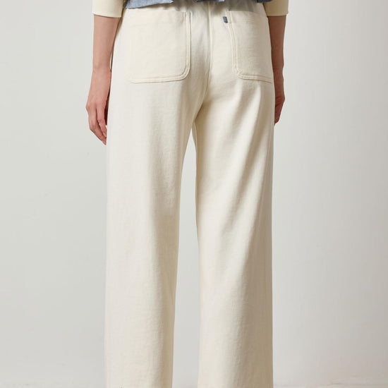 The Drawcord Wide Leg Pan in color Magnolia Image A2