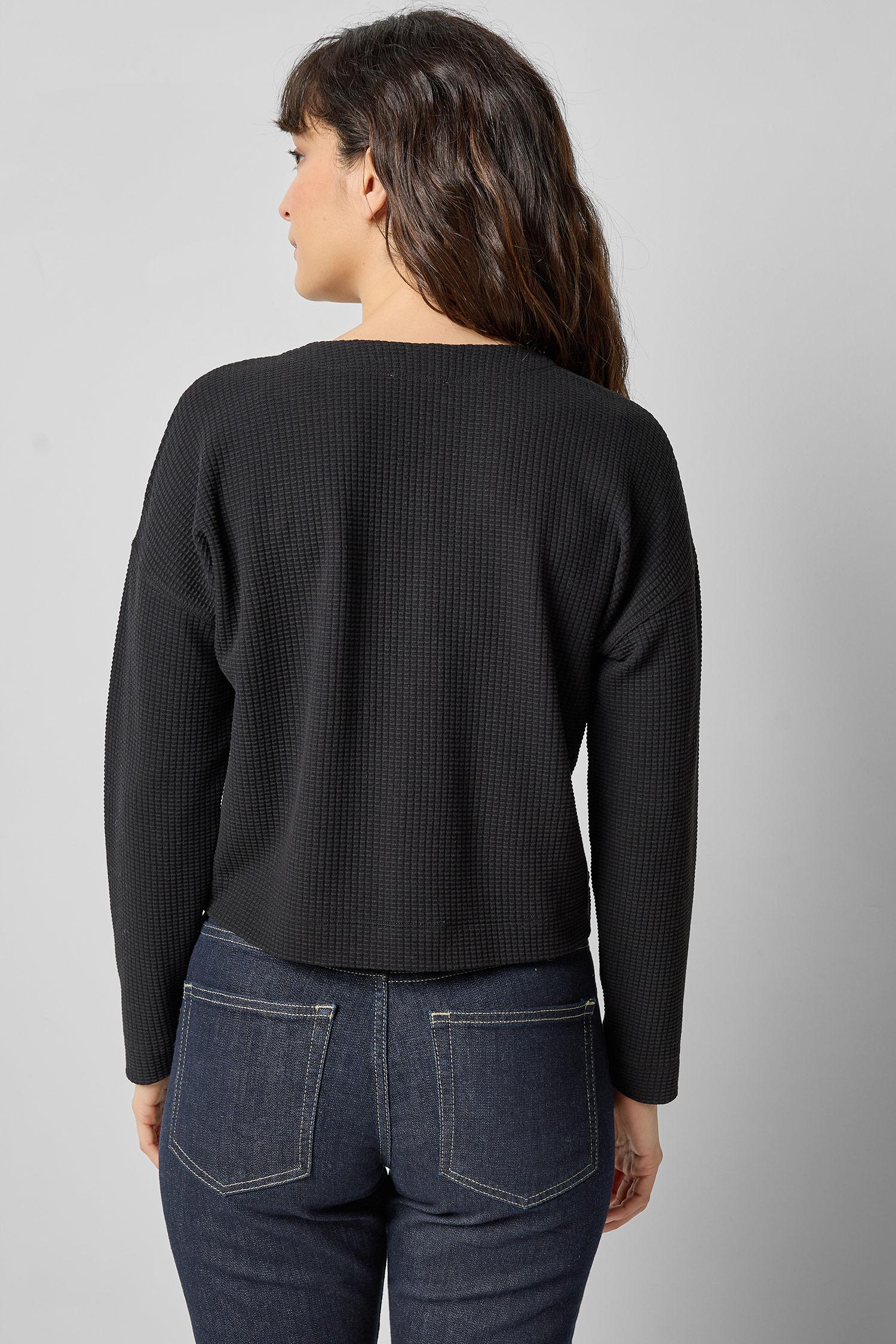 Sleeveless Cardi Womens Top Black A2