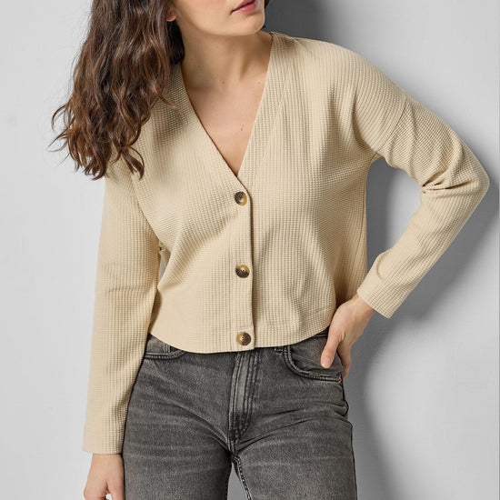 Sleeveless Cardi Womens Top Muslin A3