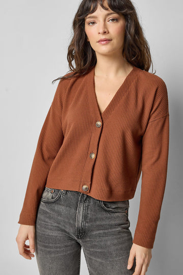 Sleeveless Cardi Womens Top Praline A1