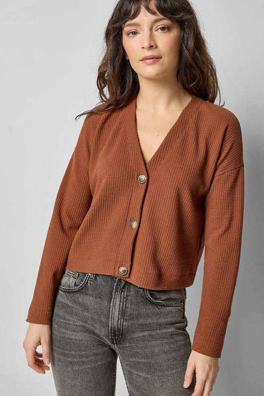 Sleeveless Cardi Womens Top Praline A1