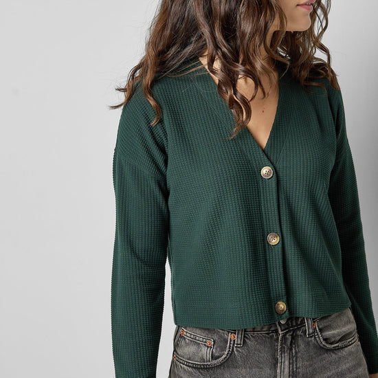 Sleeveless Cardi Womens Top Spruce A1