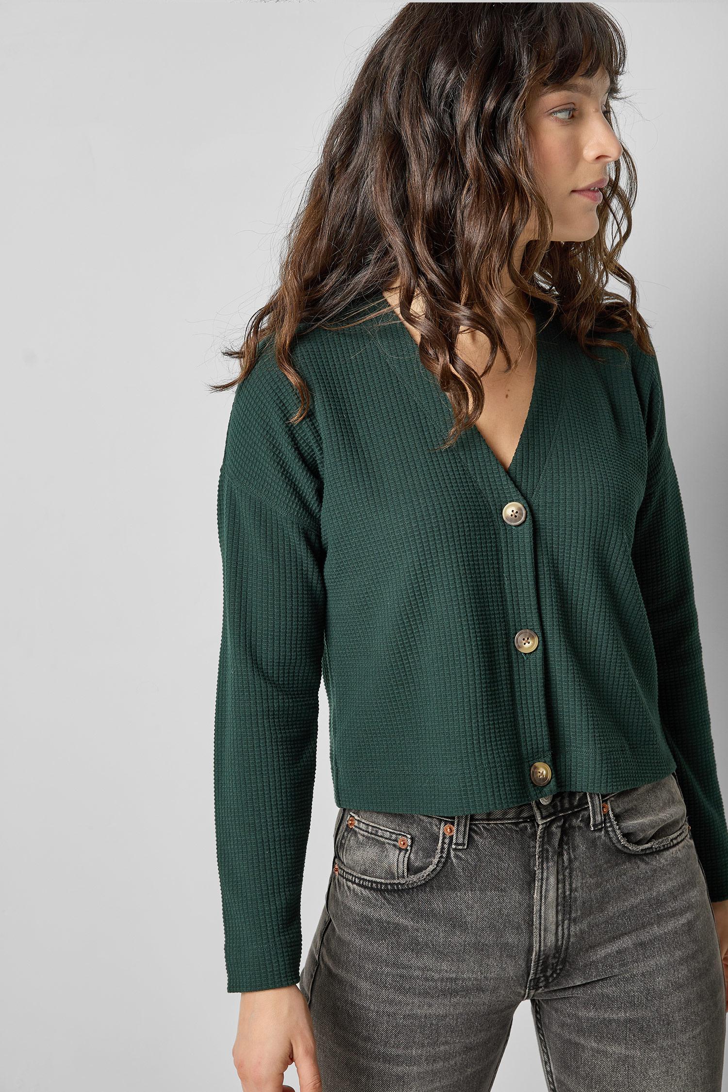 Sleeveless Cardi Womens Top Spruce A1