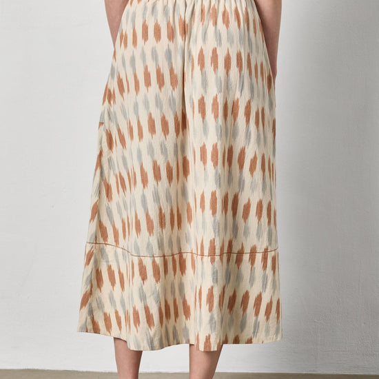 Ikat Long Skirt Womens Skirt Carob Ikat A2