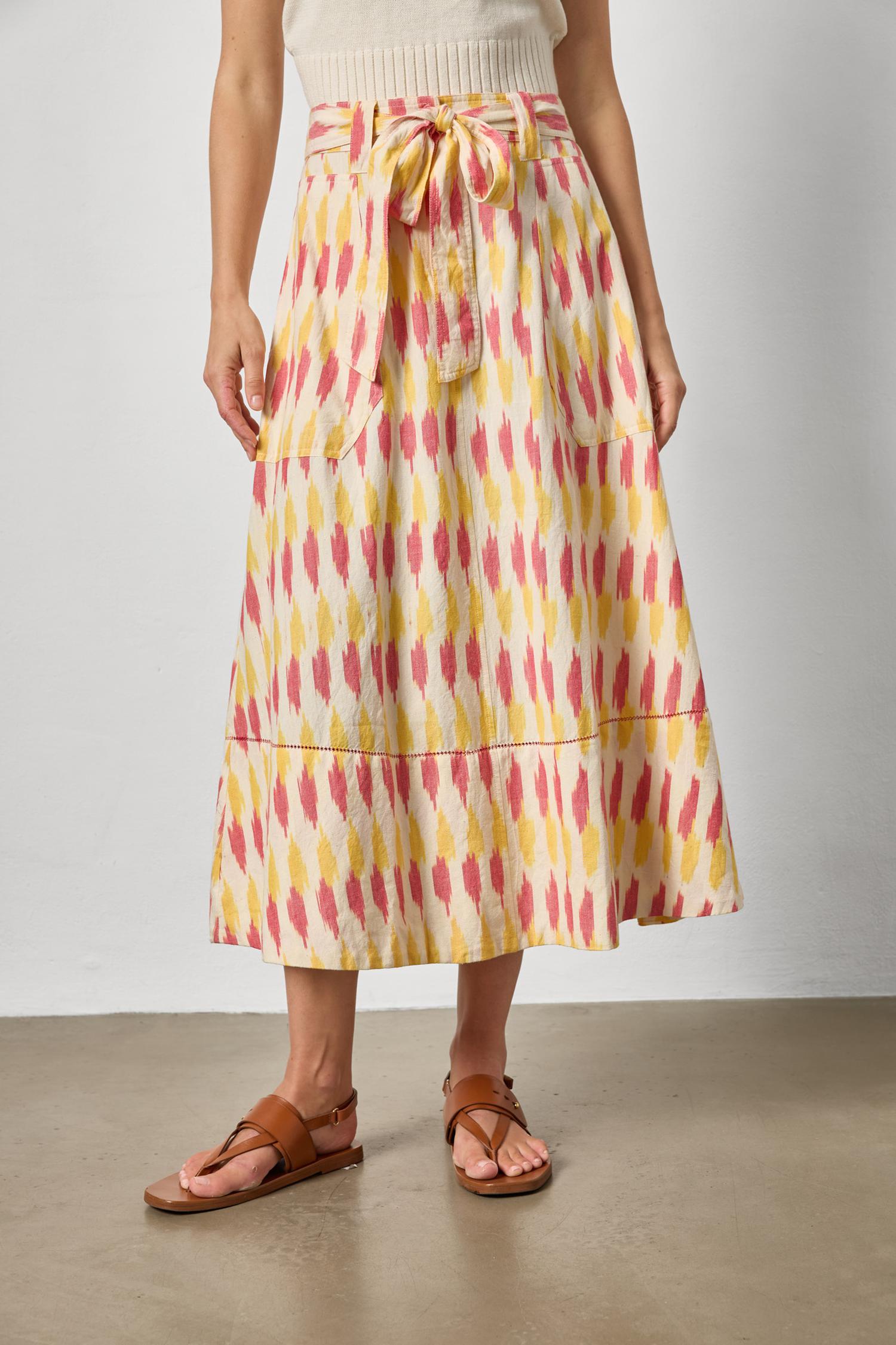 Ikat Long Skirt Womens Skirt Taffy Ikat A1