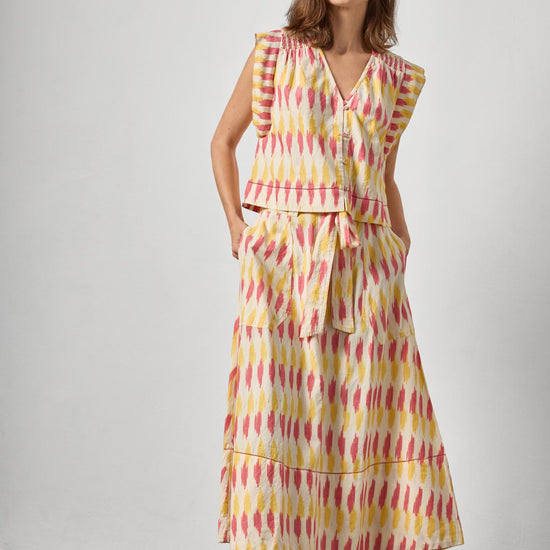 Ikat Long Skirt Womens Skirt Taffy Ikat A3