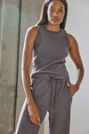 Shirttail Hem Tank Womens Top Granite C1