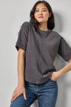 Drop Shoulder Sweatshirt Womens Top Granite A3