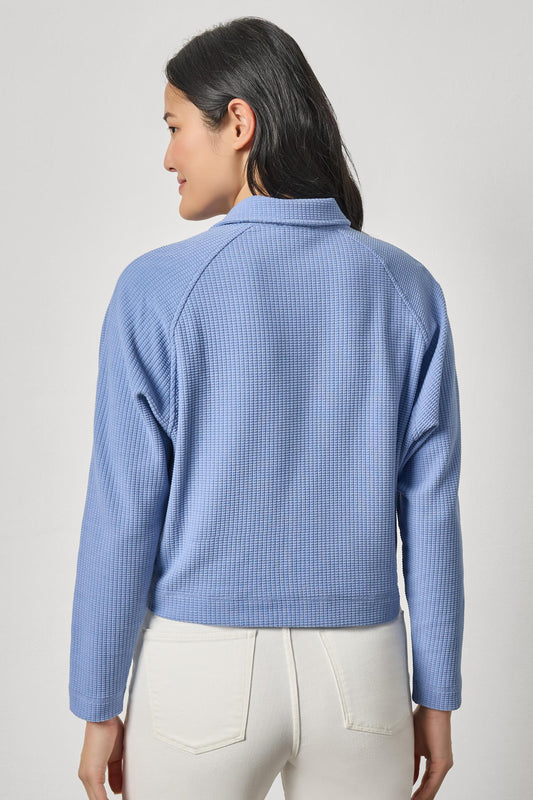 Easy Raglan Button Down Womens Top Bluebird A2